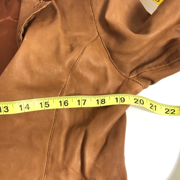 Marc New York Tan Lace Wrapped Leather Jacket XL - Picture 5 of 8